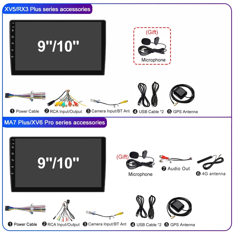 راديو سيارة LEHX عالمي 9 بوصة 2 Din أندرويد 15 راديو سيارة أندرويد GPS نظام وسائط متعددة مركزي ذكي - 6