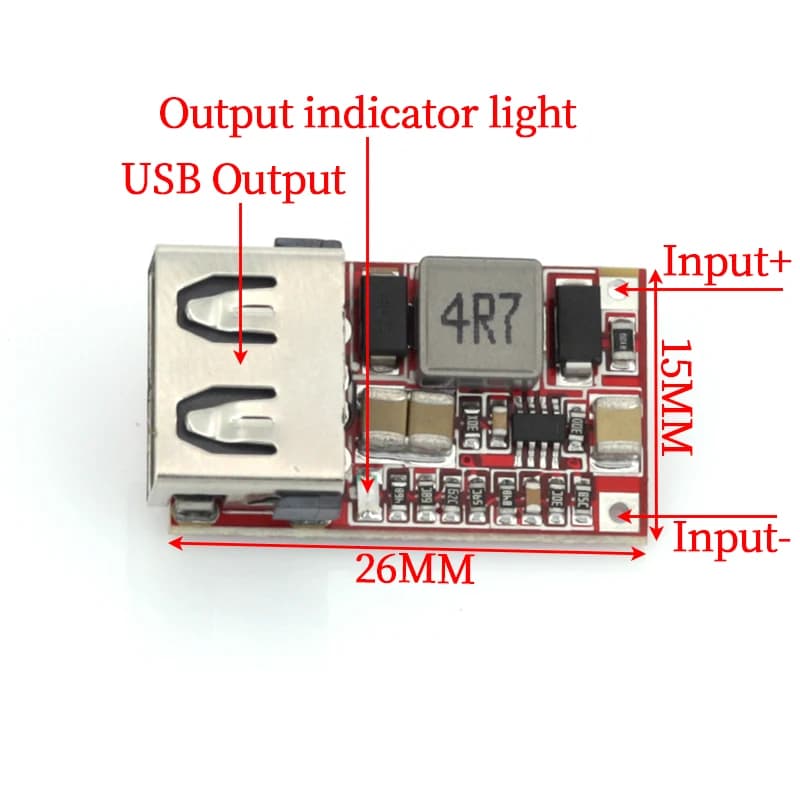 غرامة 6-20 فولت 12 فولت/20 فولت إلى 5 فولت 3A سيارة USB شاحن وحدة تيار مستمر باك محول خفض الجهد 12 فولت 5 فولت وحدة امدادات الطاقة جيدة - 5