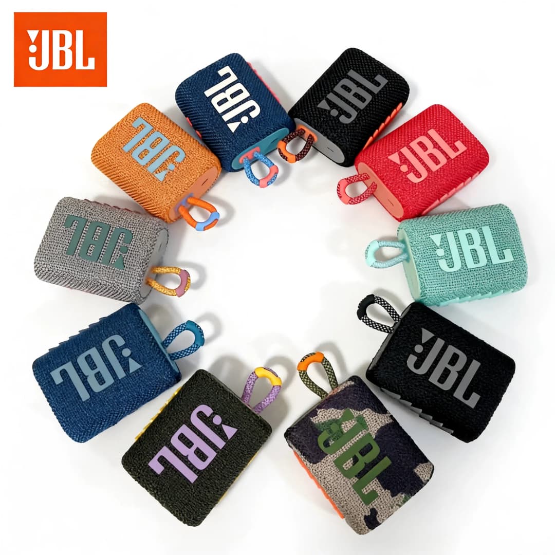 سماعة بلوتوث لاسلكية أصلية JBL GO 3، محمولة، مقاومة للماء، مناسبة للرياضة الخارجية والحفلات، سماعة باس JBL GO3