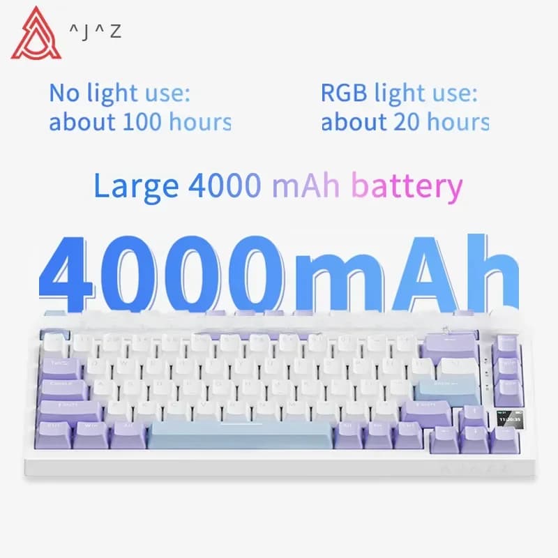 لوحة مفاتيح ميكانيكية للألعاب AJAZZ AK820 / AK820Pro 75% 82 مفتاحًا سلكية أحادية الوضع/لوحة مفاتيح ألعاب لاسلكية تعمل بالبلوتوث لأجهزة الكمبيوتر المحمول - 5