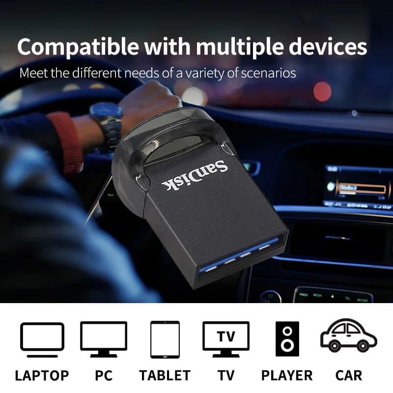 SanDisk Ultra Fit USB 3.2 Flash Drive Mini Pen Drive 16GB 32GB 64GB 128GB 256GB 512GB CZ430 Memory Stick Up to 400Mb/s U Disk - 6