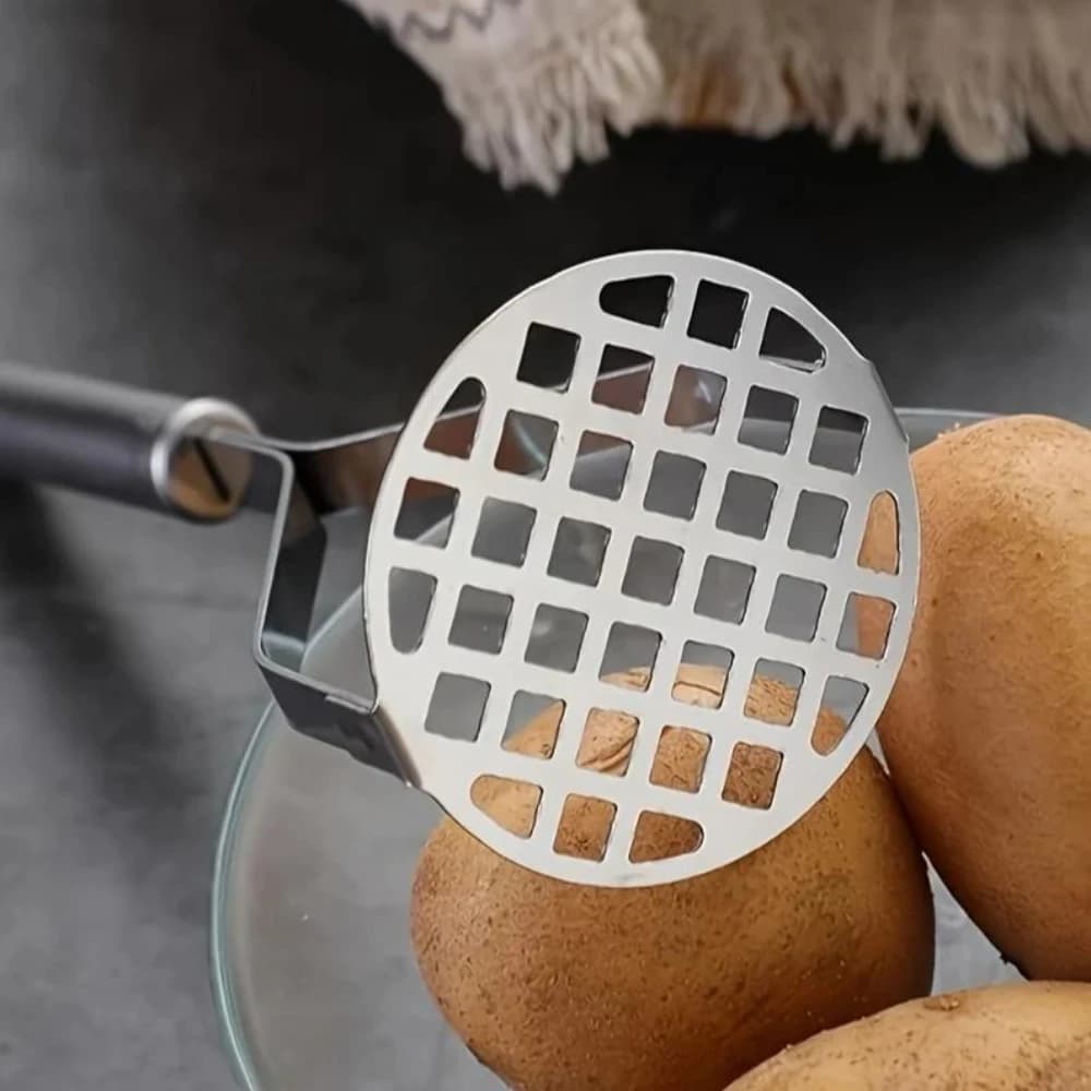 هراسة بطاطس يدوية من الفولاذ المقاوم للصدأ، هراسة أفوكادو ويقطين وبطاطا حلوة، أداة مطبخ إبداعية لهرس الخضروات - 6