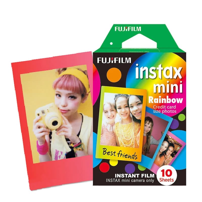 Fujifilm Rainbow Films Instax Mini Film 10-50Sheets Photo Paper For Fujifilm Instant Camera Mini 13 41 EVO 12 9 SE Link+ Printer - 5