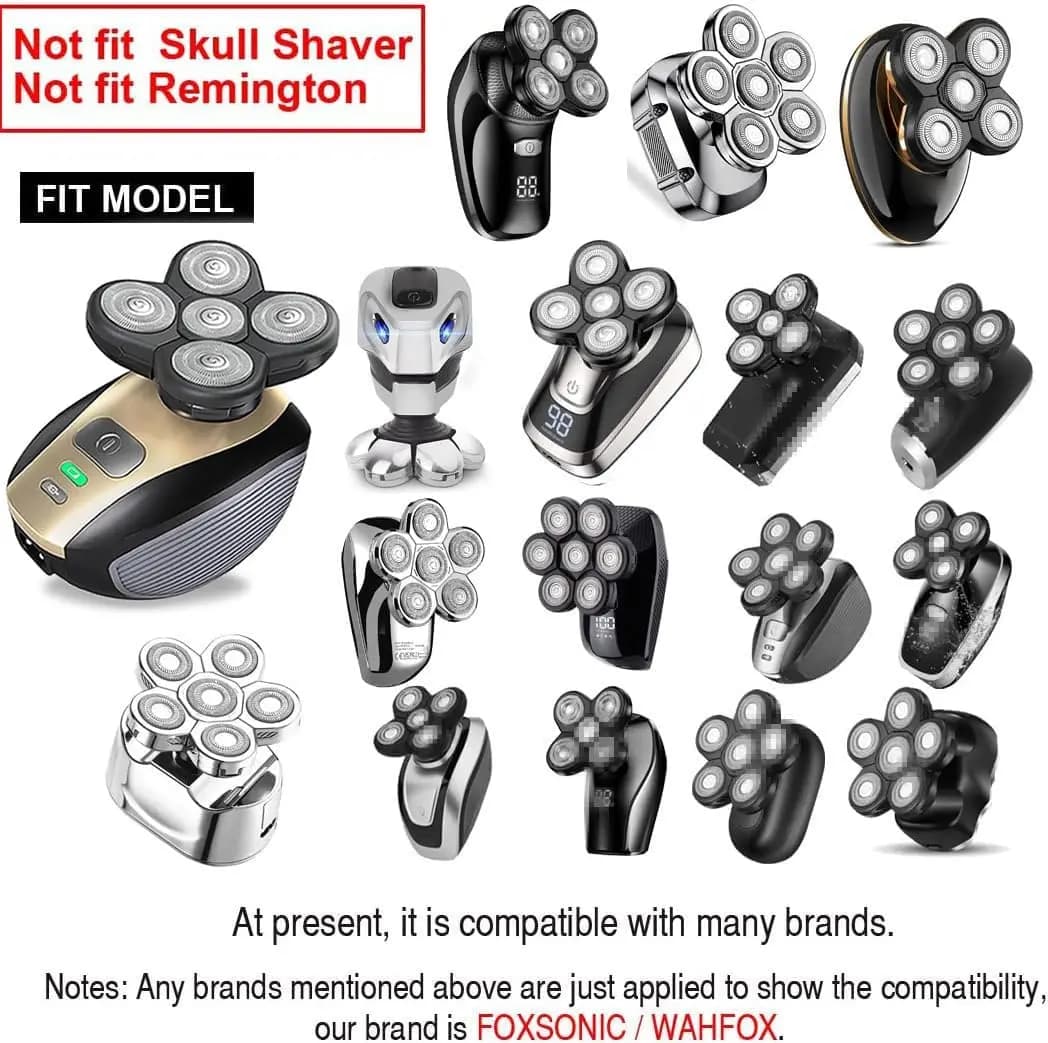 7 Blade Razor Replacement Shaving 7D Heads Floating Washable For Most Electric Shavers Trimmers Kit Cutter Blades - 6