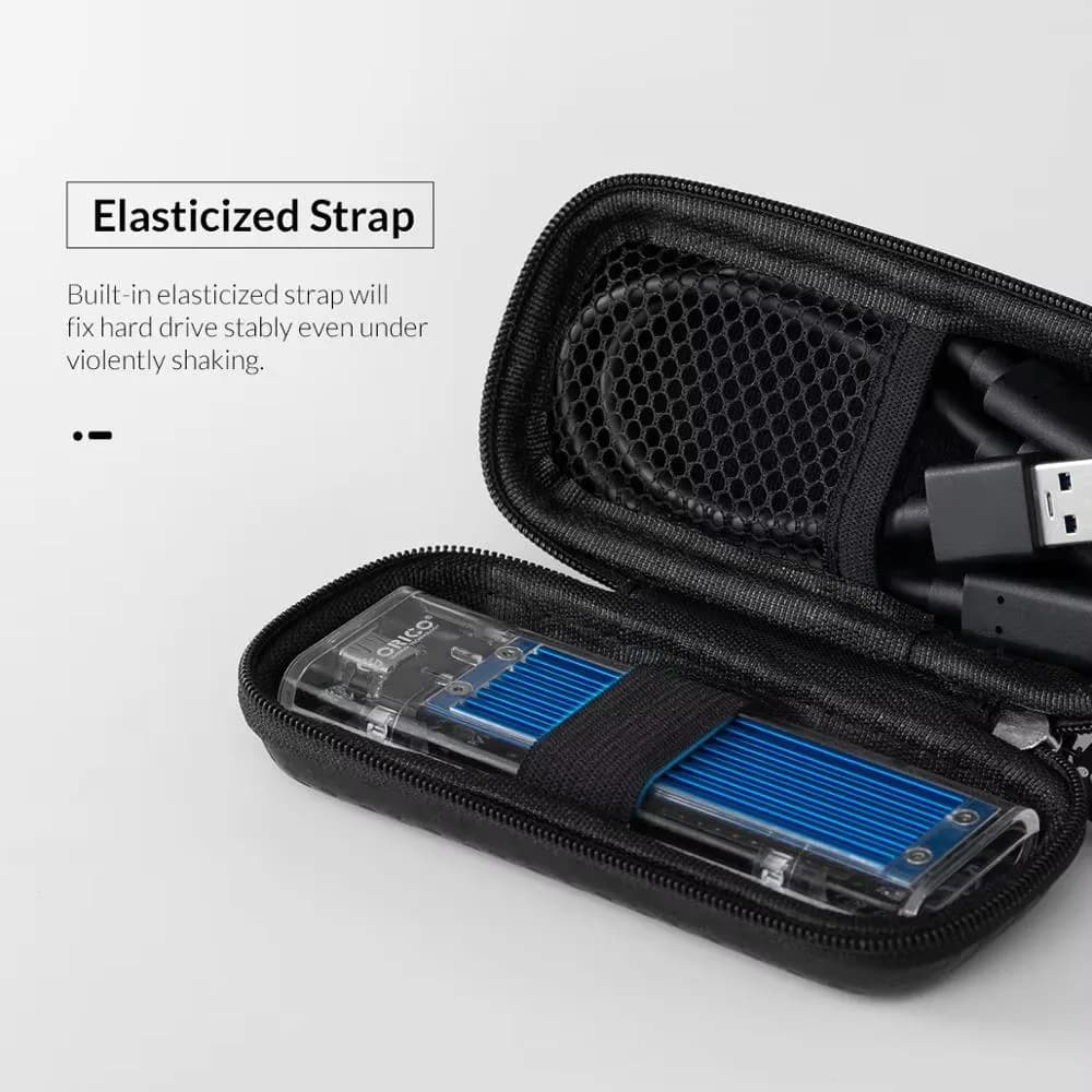 ORICO for External M.2 Hard Drive/Earphone/Data Line HDD Case Black M.2 Hard Disk Case EVA Portable HDD Storage Protection Bag - 4