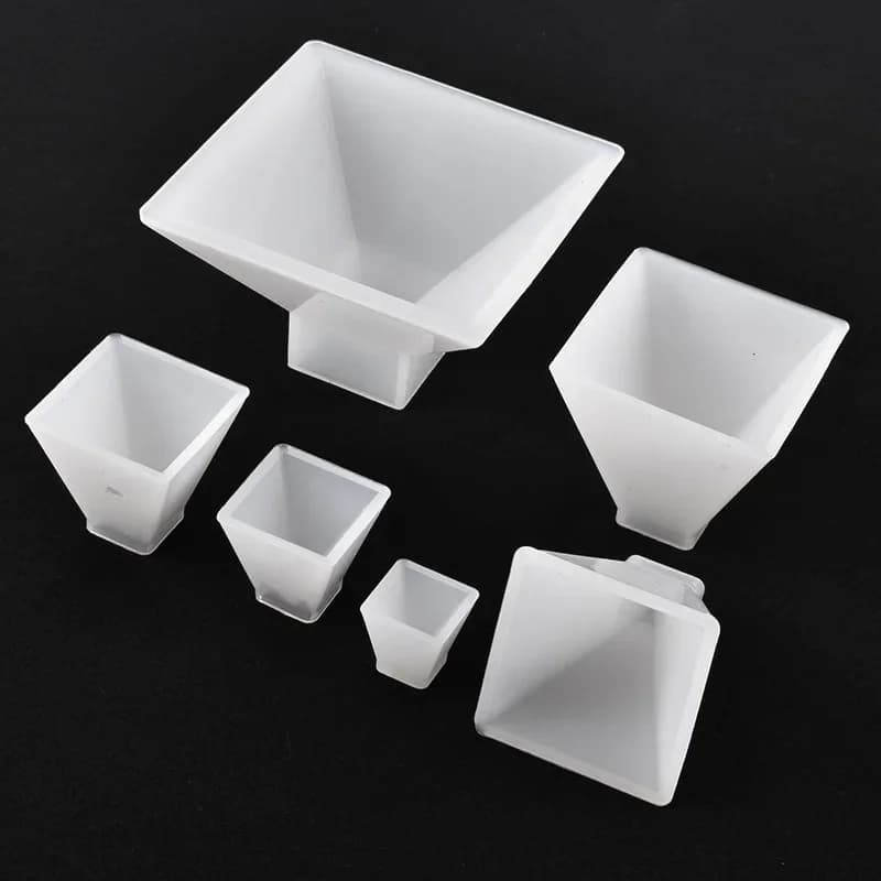 3D Pyramid Silicone Mold For DIY Crystal UV Epoxy Cubic Triangular Cone Home Decoration Arts and Crafts For Resin Model - 2