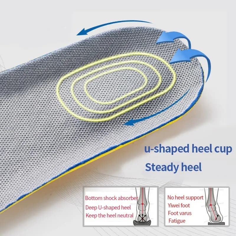 3Pairs Memory Foam Orthopedic Insoles for Feet Shoe Sole Pad Mesh Deodorant Breathable Sneakers Running Cushion for Men Women - 6