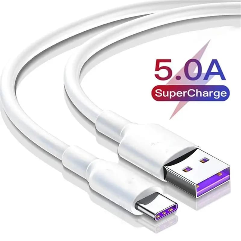 كابل USB Type C بطول 0.25M/0.5M/1M 5A 65W كابل شحن سريع للهاتف المحمول كابل بيانات لسامسونج شاومي هواوي أوبو كابل شاحن فائق