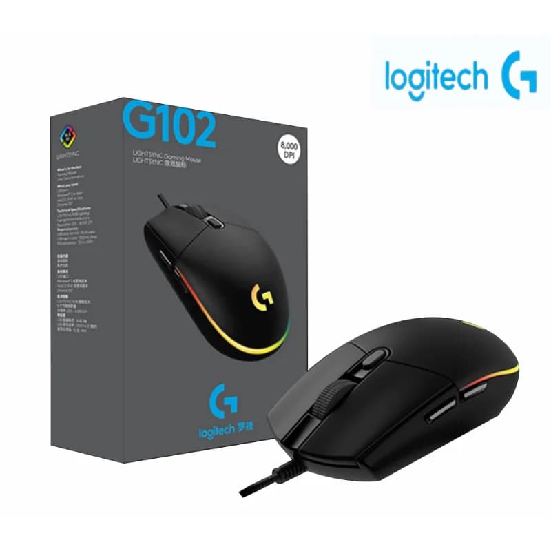 Logitech G102 Gaming RGB Mouse Lightweight Design 200-8000DPI G102 Second Generation Ergonomic Mouse Computer Mouse - 2