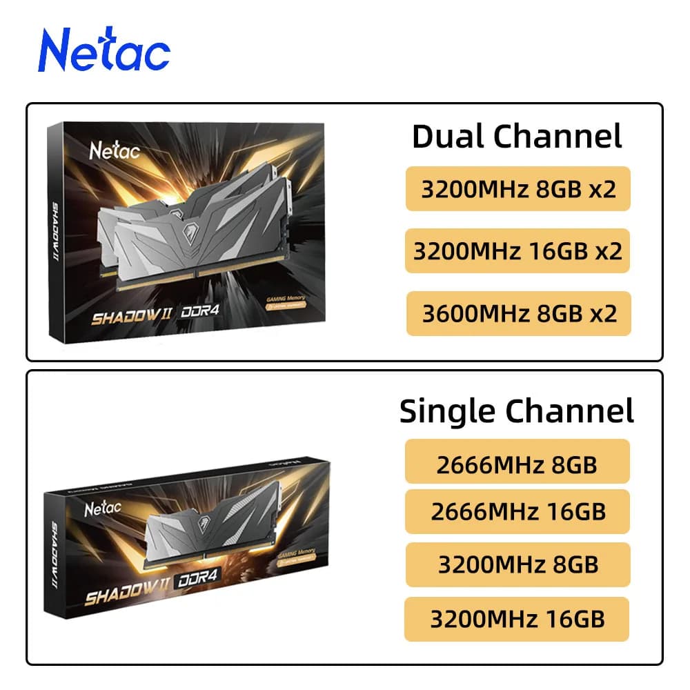نتاك DDR4 8GB 16GB ذاكرة رام DDR4 2666 3200 3600 ذاكرة سطح المكتب Dimm مع مبرد XMP للكمبيوتر