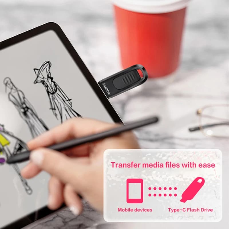 SanDisk CZ480 Pen Drive 64GB 128GB 256GB Ultra Fast Read speed up to 400MB/s USB3.2 Type-C Flash Memory UDisk for Tablet - 2