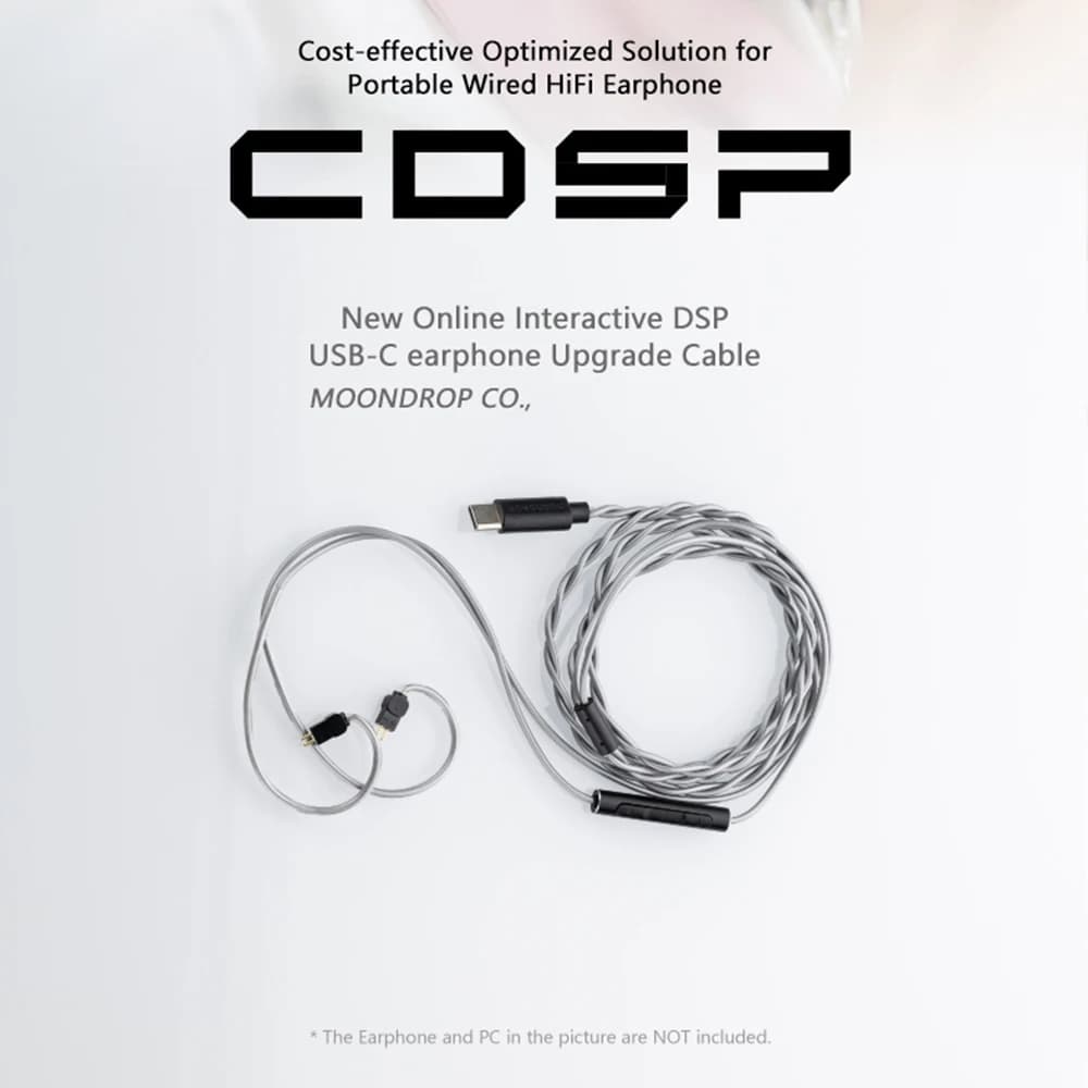Moondrop CDSP Cable For CHU II New Online Interactive DSP USB-C earphone Upgrade Cable for Portable Wired HiFi Earphone Chu2 - 2