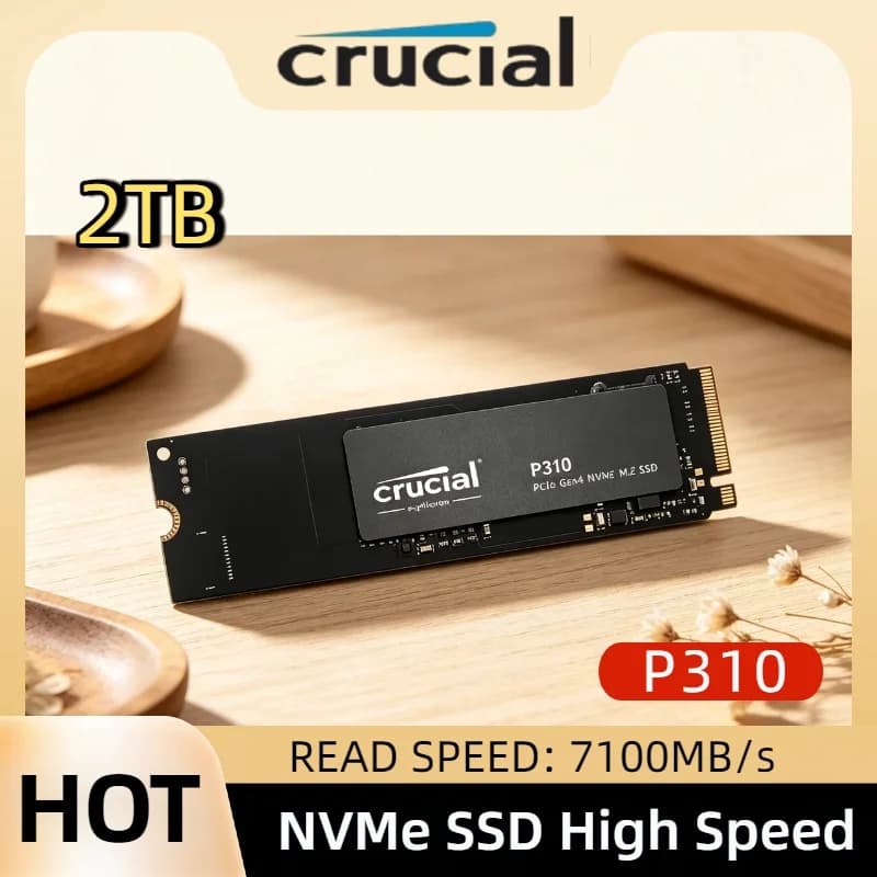 Crucial P310 1TB 2TB 2280 PCIe Gen4 3D NAND NVMe M.2 SSD Up to 7100 MB/s Internal Solid State Drive PC OEM Package Max Pro