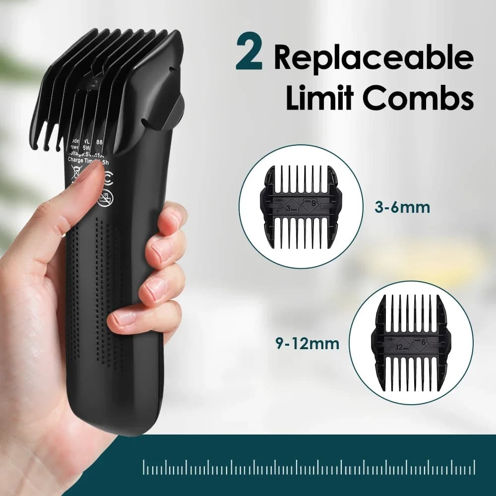Electric Groin Body Hair Trimmer for Men Ceramic Blade Head Pubic Hair Ball Shaver Travel LED Display Body Chest Hair Razor - 4