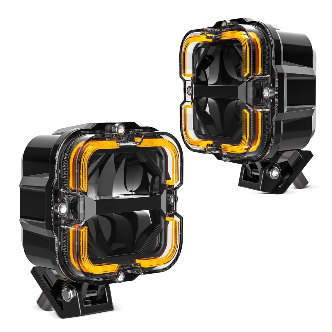 شريط إضاءة عمل LED فائق السطوع للسيارة شاحنة الطرق الوعرة SUV ATV دراجة نارية أبيض وعنبري DRL مصباح LED 12V إضاءة قيادة بقعة ضوء