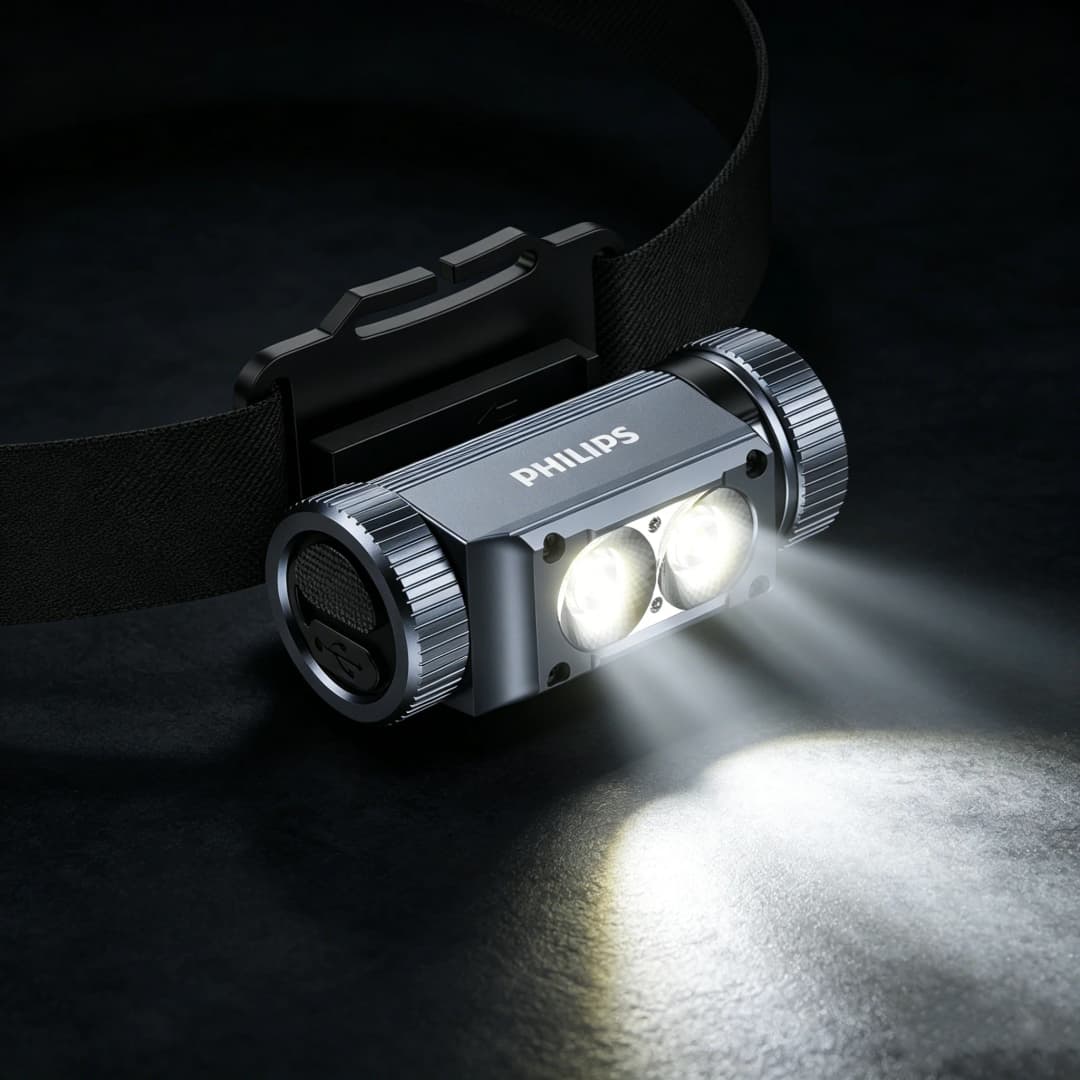 Philips Headlamp Adjustable 90 Degree Lamp Head with Magnetic Absorption Fixed 5 Level Regulation Suitable for Repairing Fishing - 6
