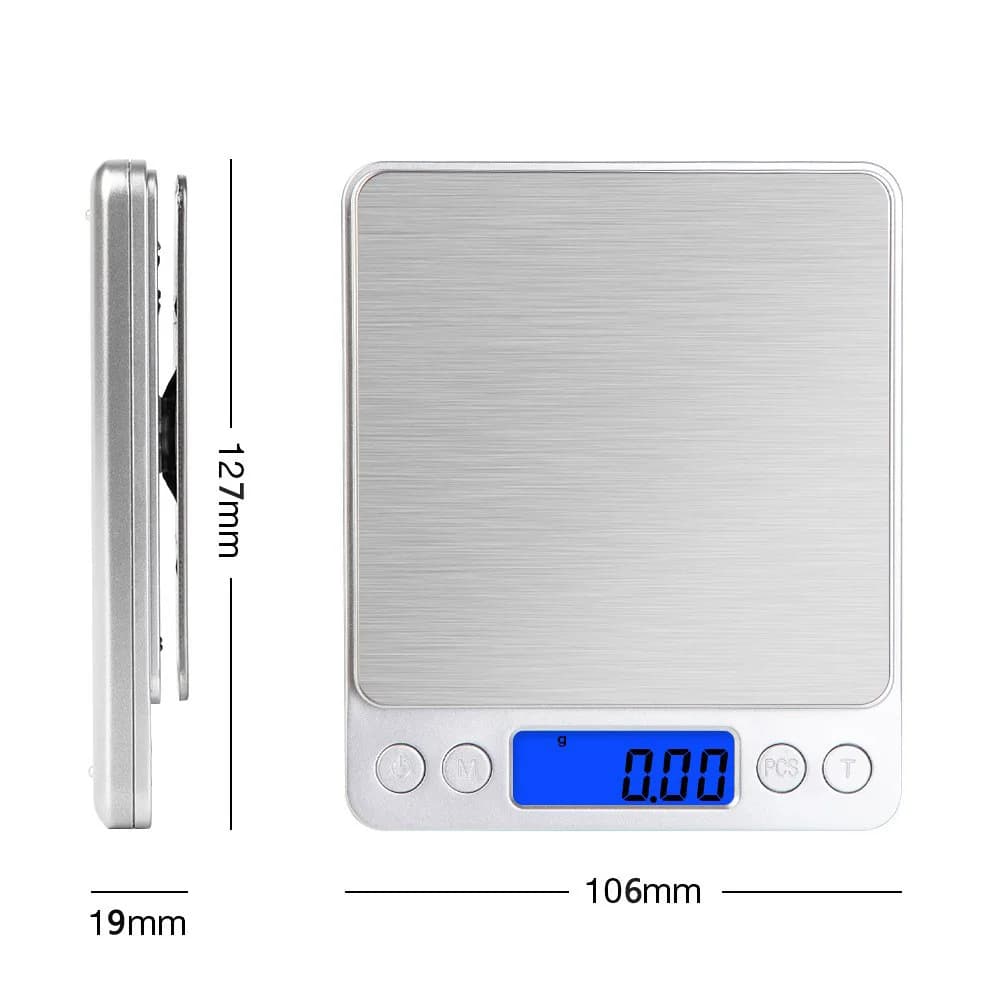 ميزان مطبخ رقمي عالي الدقة 0.01 جرام/0.1 جرام/1 جرام - ميزان إلكتروني محمول للأغذية واللياقة البدنية وقياس الوزن - 5