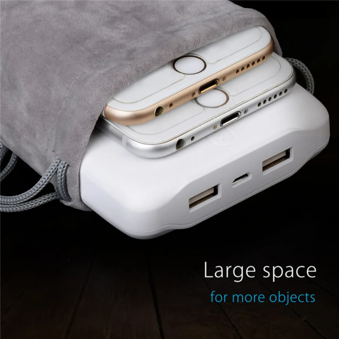 ORICO SA1810 Phone Storage Velvet Bag Storage for USB Charger/USB Cable/Power Bank/Phone Gray Color  180*100mm - 3