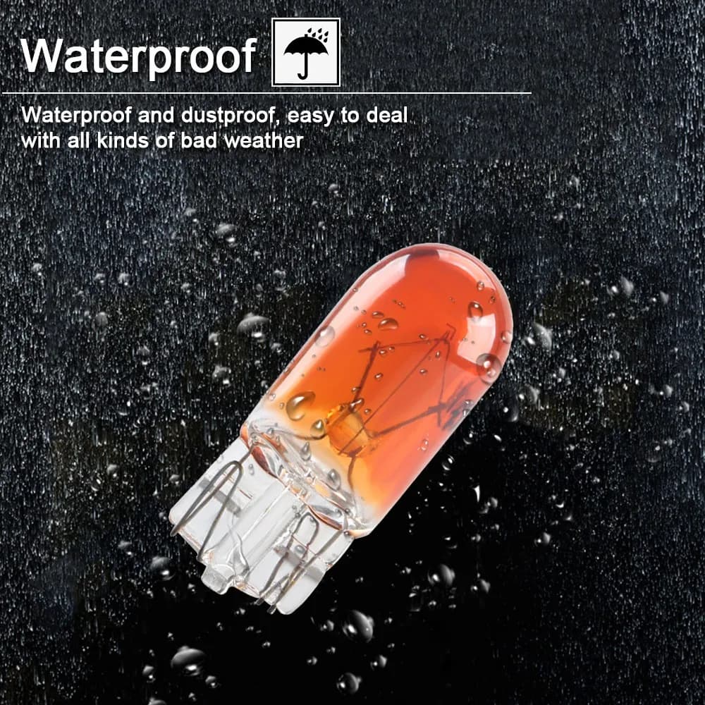 10 قطعة T10 W5W LED سيارة ضوء لمبة القراءة ضوء سيارة مصباح هالوجين 194 168 لسيارة الفجوة ضوء العنبر الأزرق الأصفر الأحمر اللون الزجاج مصباح - 3