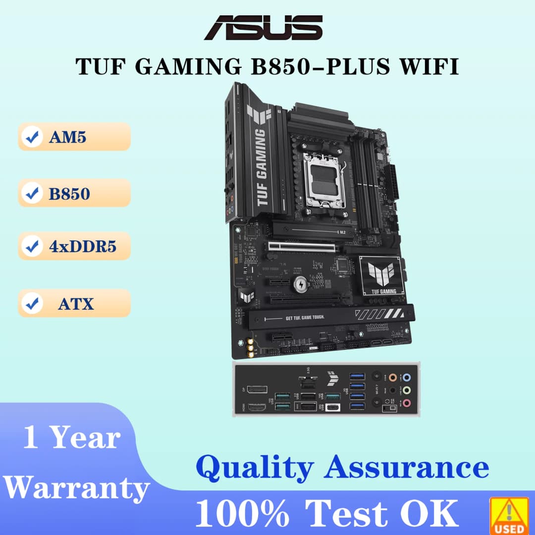 ASUS TUF GAMING B850-PLUS WIFI ATX Motherboard Socket AM5 CPU DDR5 8000+MT/s(OC) Memory Chipset B850 Mainboard