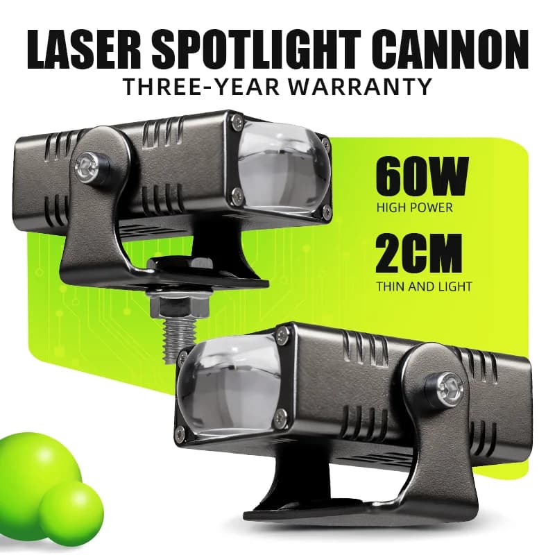 2 قطعة مصابيح LED أمامية للسيارات والدراجات النارية ATV UTV عدسة بروجكتور ضبابية مع مروحة 10V-36V 3000K/6000K