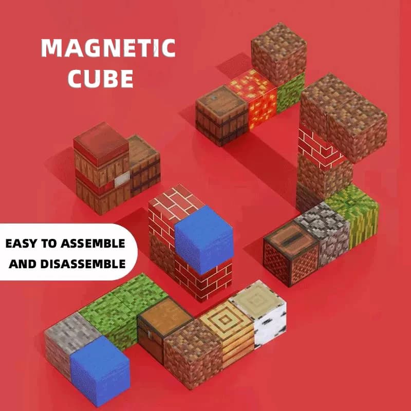 Children's DIY Assembly Toys - Magnetic Building Blocks Toy Storage Box Set - Desktop Puzzle Building Blocks Game - Parent-Child - 2