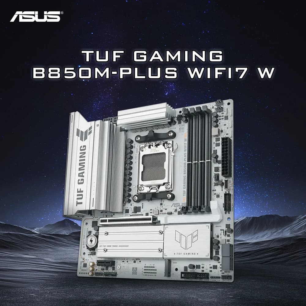 Asus TUF GAMING B850M-PLUS WIFI7 W 256GB Compatible with 9000/8000/7000 series Support PCIe 5.0 Adopting the AM5 architecture