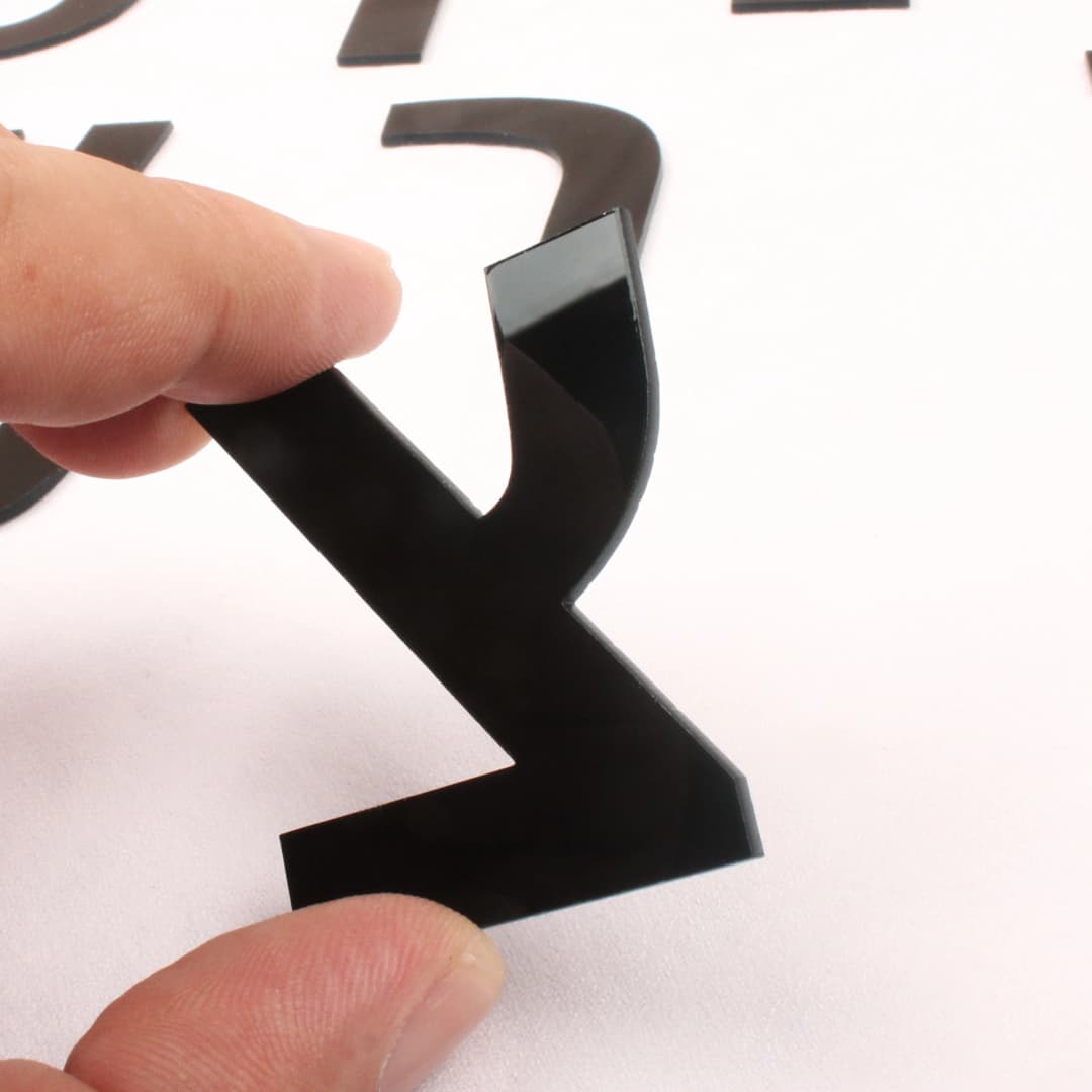 Nordic Decorative Signs Hebrew Letters House Number Room Door Acrylic 3D Letters Digital Wall Art DIY Alphabet Home Decor Plate - 3