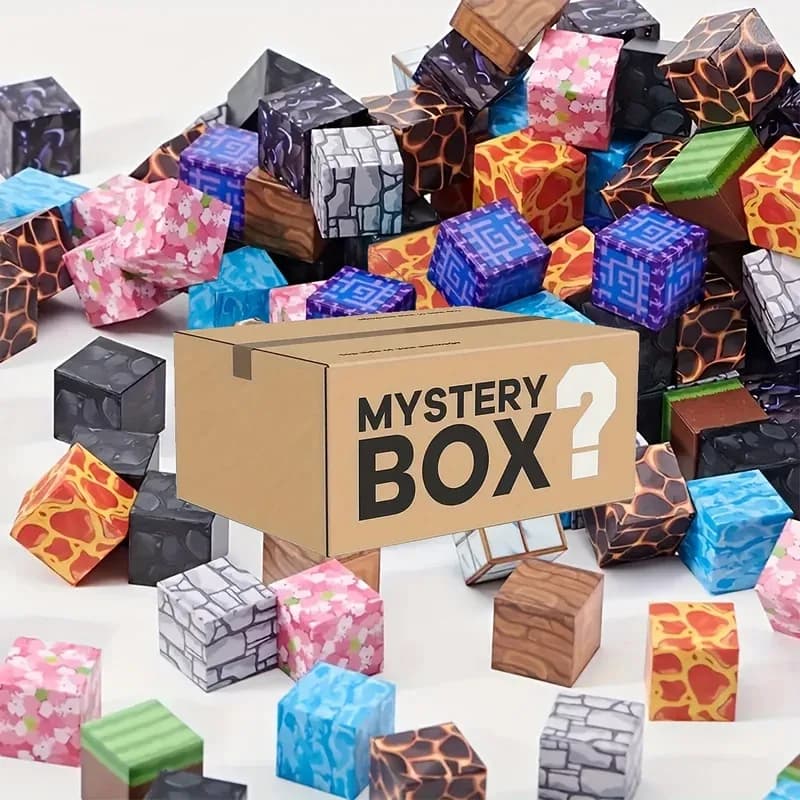 مجموعة مغناطيسية مكعبات بناء عالم المناجم، للأطفال من عمر 3 سنوات فما فوق، مع شخصيات دمى صغيرة - 2