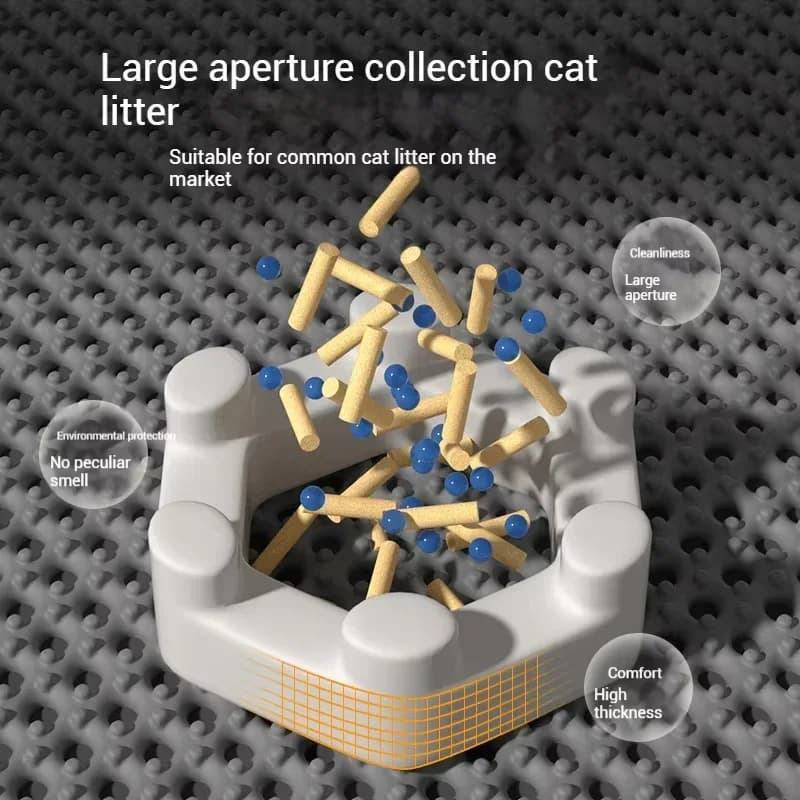 Large Cat Litter Mat Waterproof Double Layer Non Slip Litter Box Tray Pad Washable Durable Pet Toilet Training Mat - 4