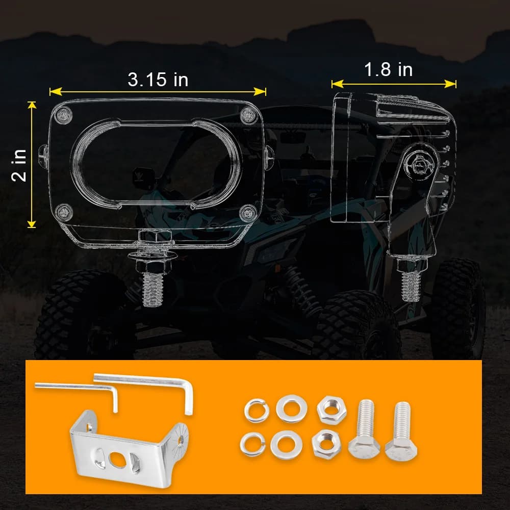 Led Pods Work Light for Car Motorcycle Off road SUV UTV Truck Boat Auxiliary Driving Ligthing Worklight Fog Bulbs 20W 2000LM - 2