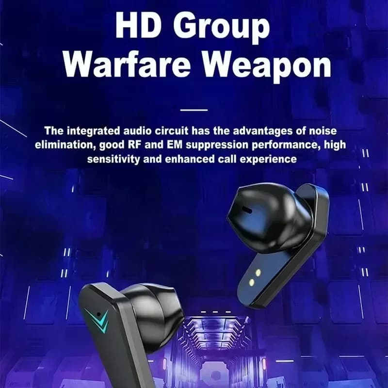 سماعات أذن للألعاب، بلوتوث 5.0 لاسلكية، مع ميكروفون، باس معزز، 9D صوت ستيريو، لتحديد المواقع، سماعة موسيقى HiFi - 3