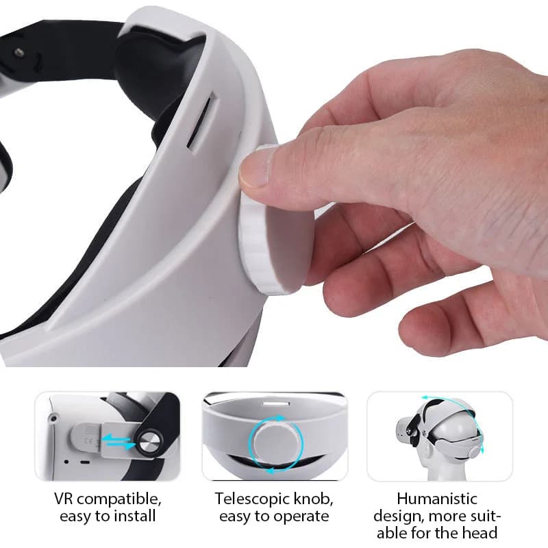 ترقيات M2 هالو حزام النخبة حزام ل كويست 2 حزام الرأس البديل تحسين ارتداء الراحة لملحقات كوة كويست 2 VR - 6