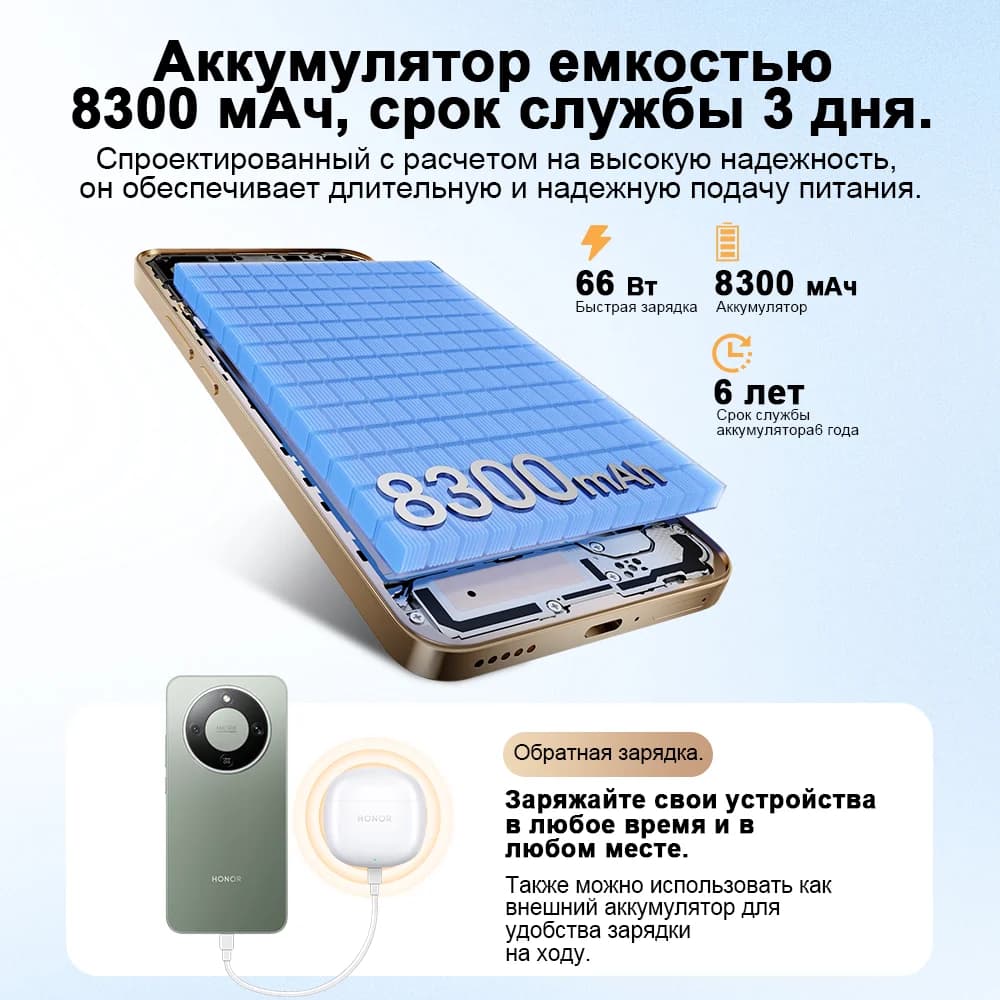 هونر X9d نسخة عالمية هاتف ذكي 5G شاشة 6.79 بوصة AMOLED بطارية 8300 مللي أمبير تدعم شحن 66 واط كاميرا 108 ميجابكسل أندرويد 15 شريحتين NFC - 5