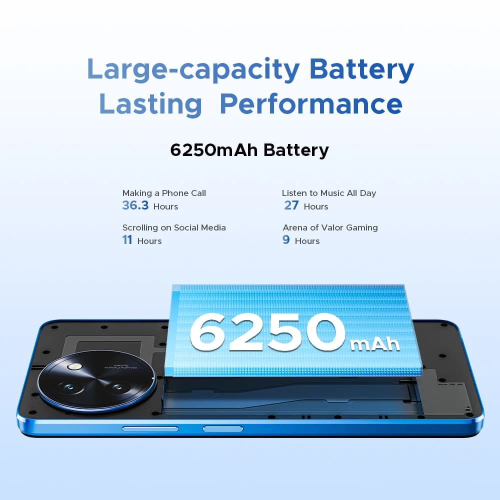 الإصدار العالمي DOOGEE Note59 Pro+ هاتف ذكي 5G بنظام أندرويد 15 وبطارية 6250 مللي أمبير وشاشة 6.75 بوصة بمعدل تحديث 120 هرتز وذاكرة 12 جيجابايت و512 جيجابايت وكاميرا ذكاء اصطناعي - 5