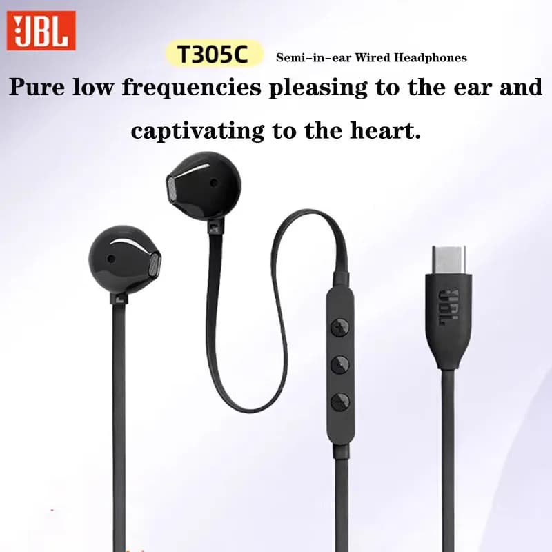 سماعات رأس JBL TUNE 305C فوق الأذن مع ميكروفون واجهة Type-C صوت عالي الجودة تصميم شبه مفتوح ملحقات السماعة - 4