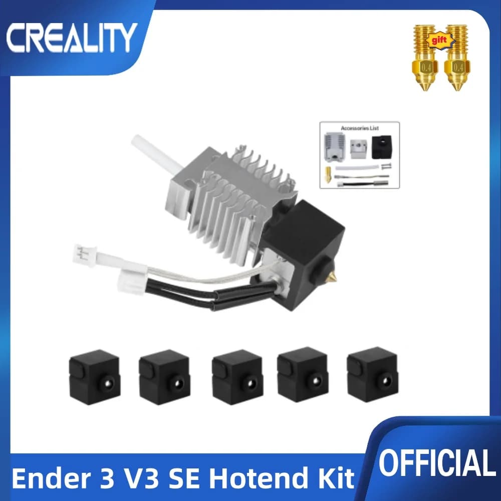 مجموعة فوهة ساخنة Creality Ender 3 V3 SE، بثق فوهة ساخنة، مقاومة لدرجات الحرارة العالية حتى 260 درجة مئوية، كتلة تسخين
