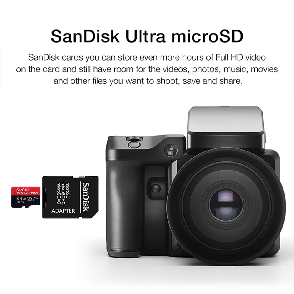 SanDisk Extreme Pro Flash 128GB Card Micro SD Card SDXC UHS-I 400GB 256GB 64GB U3 V30 TF Card Memory Card Adapter for Camera DJI - 5