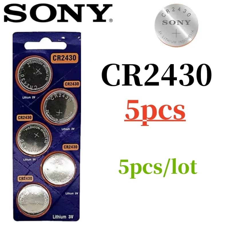 5-200PCS Original SONY CR2430 Lithium Battery DL2430 BR2430 Button Coin Batteries for Key Fob Watch Alarm Clock Remote Control - 2