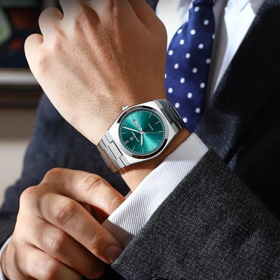 ساعات POEDAGAR رجالية فاخرة، مقاومة للماء، مضيئة، تعرض التاريخ والأسبوع، فولاذ مقاوم للصدأ، كوارتز، موضة عادية - 6