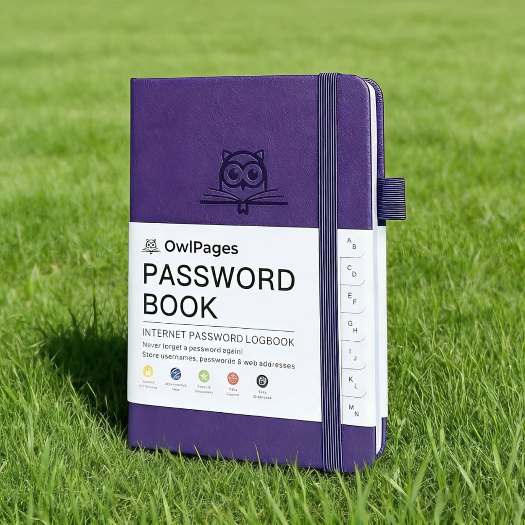 دفتر حفظ كلمات المرور - تنظيم وتخزين كلمات المرور أبجدياً مع صفحات مسطرة، مثالي للمنزل والمكتب