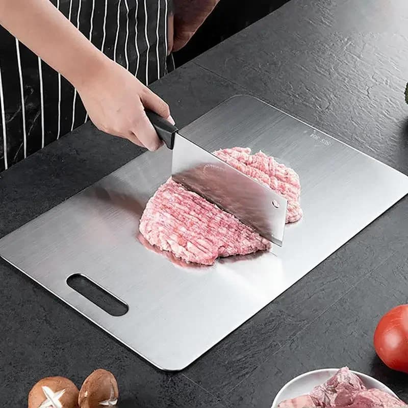 Stainless Steel Thickened Cutting Board Antibacterial Mildew-proof Kneading Dough Board Kitchen Fruit vegetable Cutting Board - 2