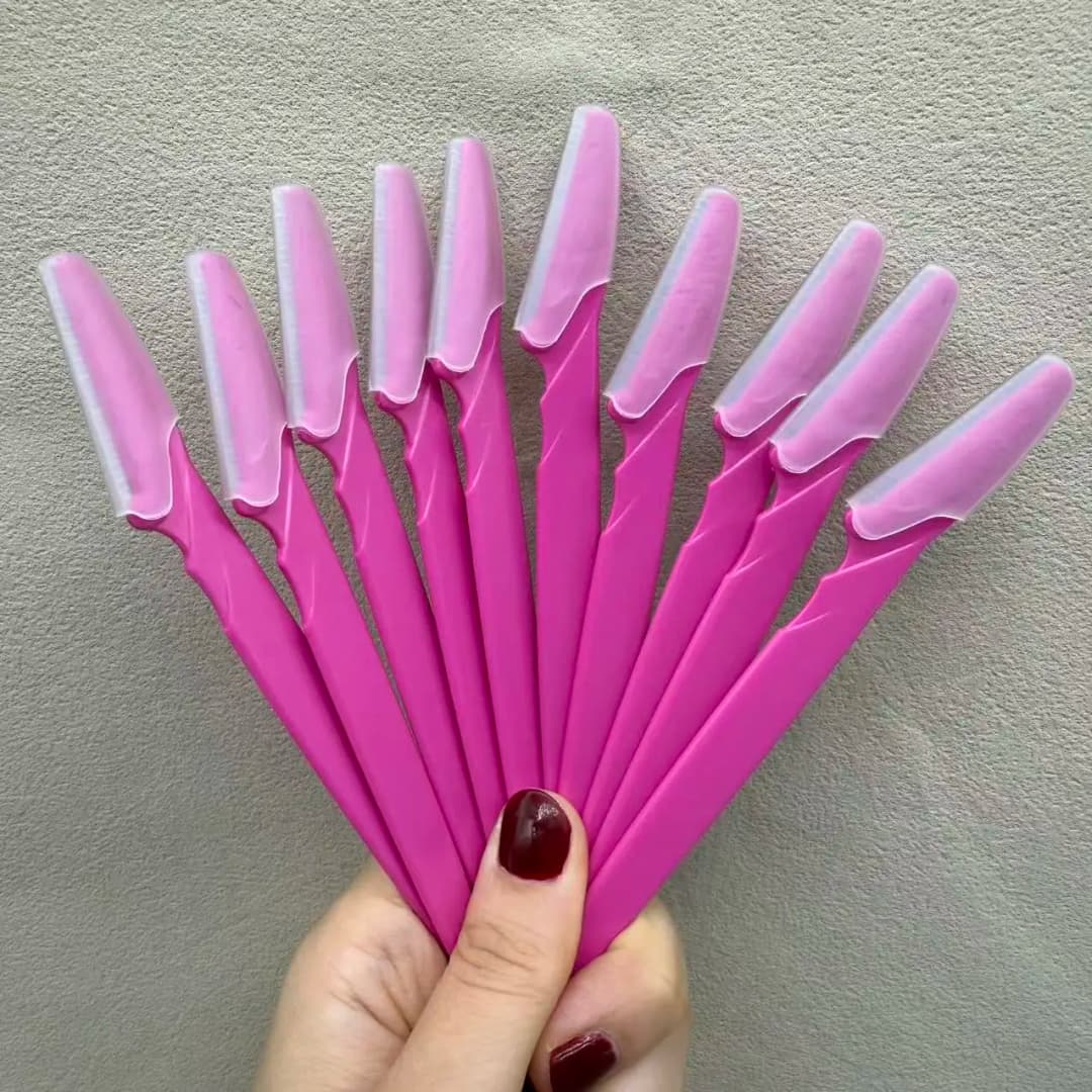 3/10 قطع أدوات إزالة شعر الحاجبين شفرة آمنة لتشذيب الحاجبين ماكينة حلاقة الوجه النسائية المحمولة - 6