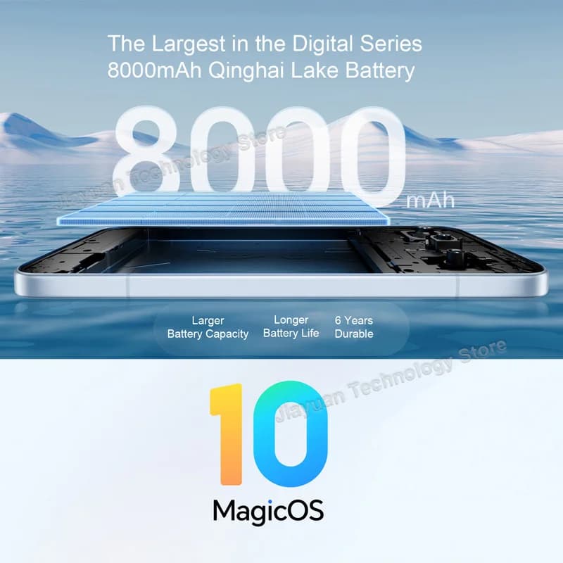هونر 500 برو 5G هاتف محمول جديد أصلي شاشة أموليد 6.55 بوصة معالج سناب دراجون 8 إيليت كاميرا 200 ميجابكسل بطارية 8000 مللي أمبير - 6