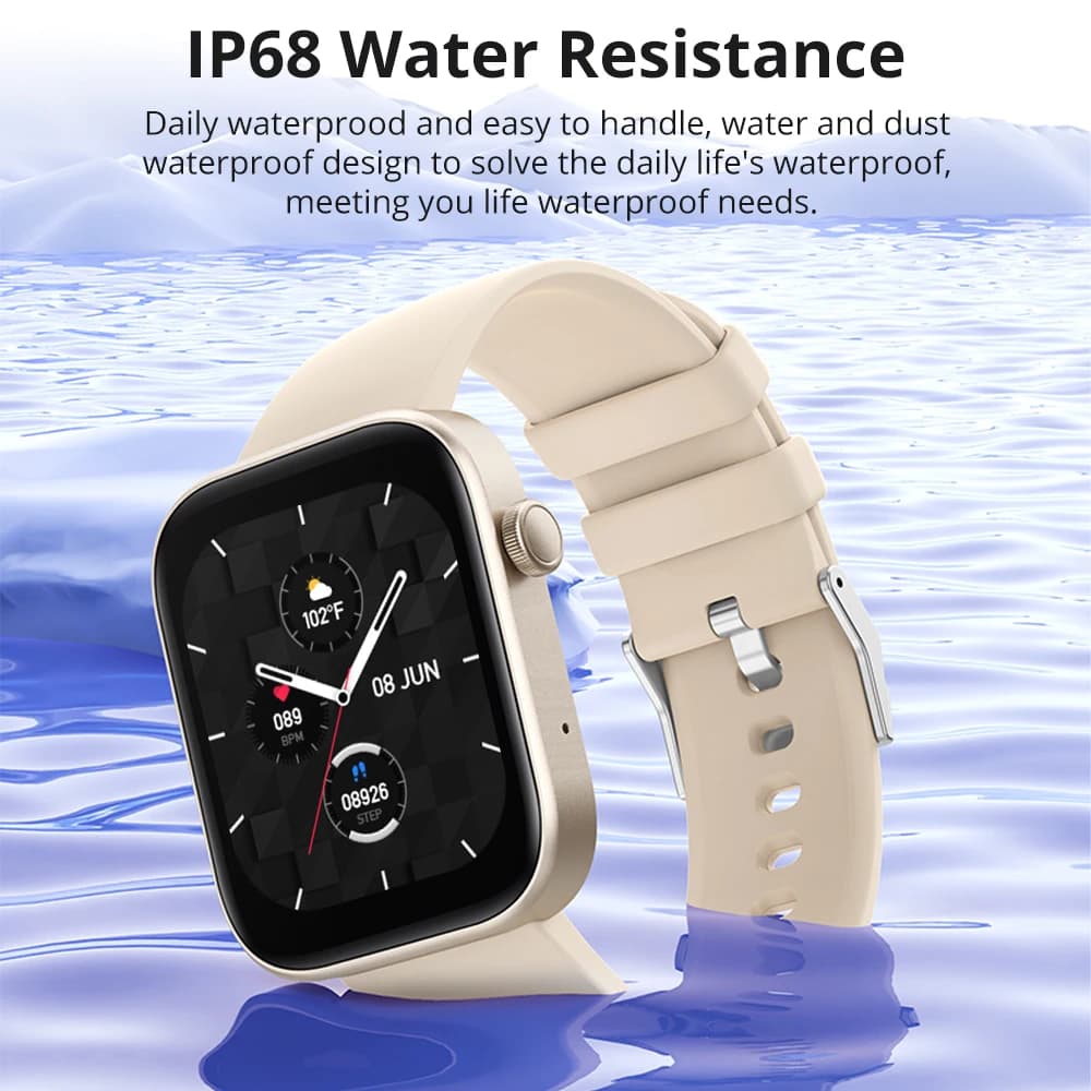 ساعة كولمي P71 الذكية للرجال والنساء مع مكالمات صوتية ومراقبة الصحة ومقاومة الماء IP68 وإشعارات ذكية ومساعد صوتي - 6