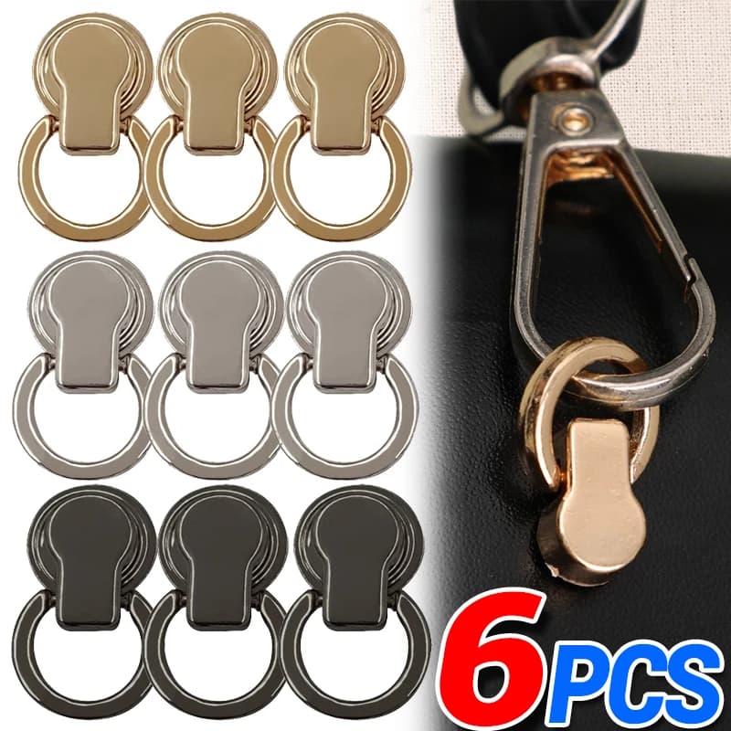مشابك جانبية معدنية للأمتعة، إبزيمات لسلسلة حقيبة اليد، حلقة تعليق، قفل للمفاتيح مع خطاف لولبي، إكسسوارات مشابك حقائب يدوية - 2