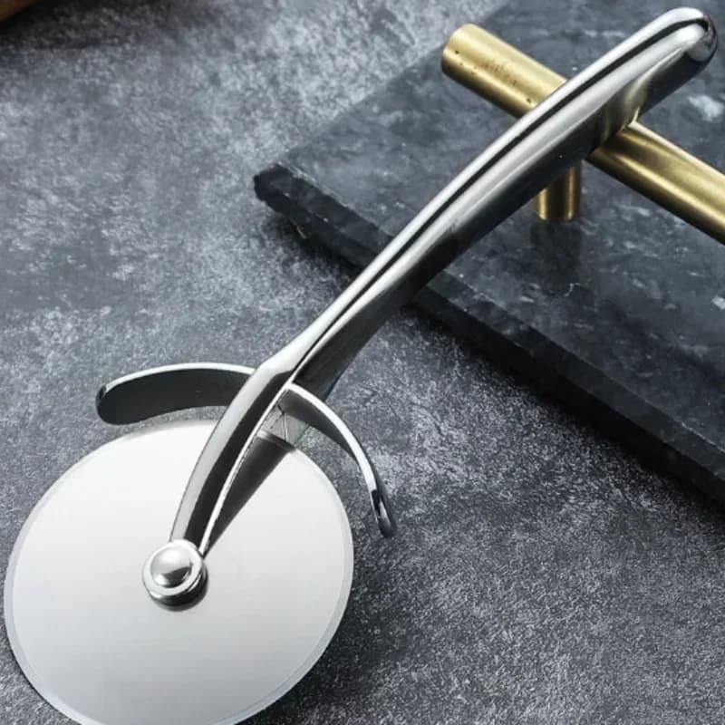 Pizza Cutter Stainless Steel Single Wheel Cake Bread Pies Round Knife Zinc Alloy Handle Kitchen Baking Tools Pizza Slicer - 5