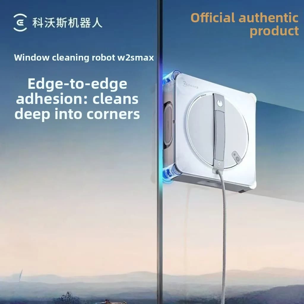 2026 روبوت ECOVACS WINBOT W2S Max الجديد الإصدار المستقل لتنظيف النوافذ، شفط 8000 بسكال، رش تلقائي، تنظيف الحواف