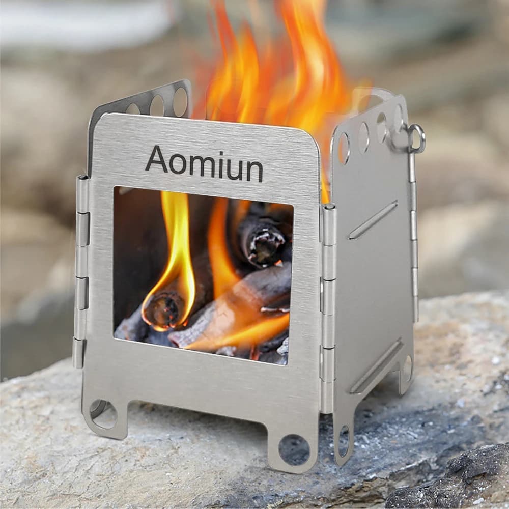 Mini Portable Outdoor Stainless Steel Fire Pit Compact Camping Stove for Efficient Wood Burning - 2