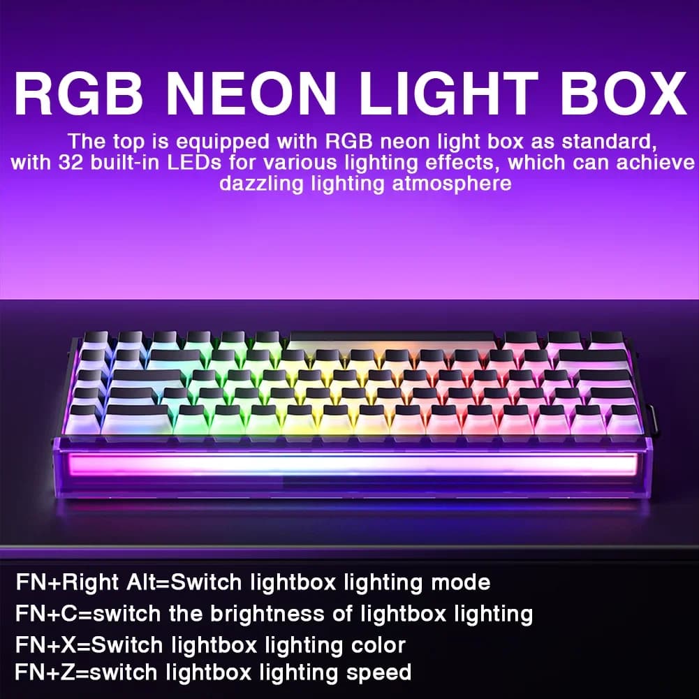 AULA HERO 68HE Magnetic Switch Keyboard RGB Gaming Mechanical Keyboard Rapid Trigger 8K Return Wired Esports Custom Keyboard - 2